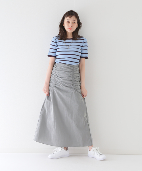 JOINT WORKS(ジョイントワークス)の「J-シャーリングギャザーロングスカート2(スカート・レディース・グレー/ブルー・SMALL/MEDIUM)」の12枚目の写真