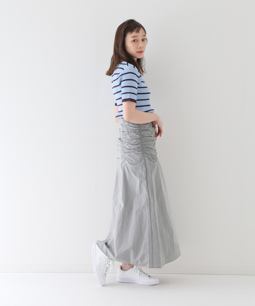 JOINT WORKS(ジョイントワークス)の「J-シャーリングギャザーロングスカート2(スカート・レディース・グレー/ブルー・SMALL/MEDIUM)」の13枚目の写真