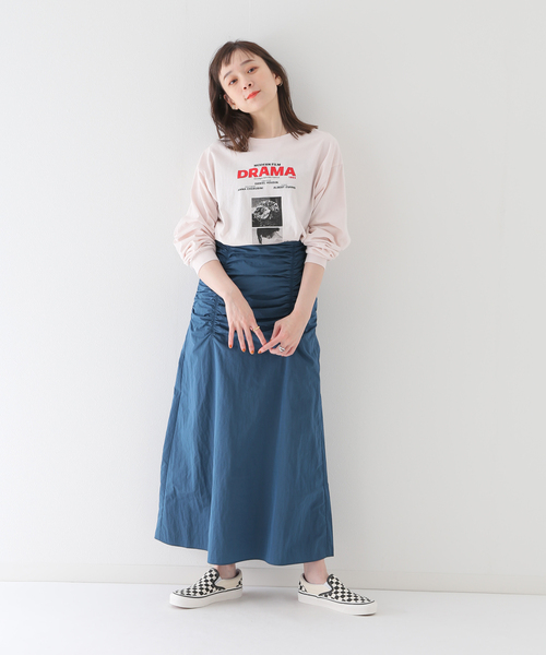 JOINT WORKS(ジョイントワークス)の「J-シャーリングギャザーロングスカート2(スカート・レディース・グレー/ブルー・SMALL/MEDIUM)」の15枚目の写真
