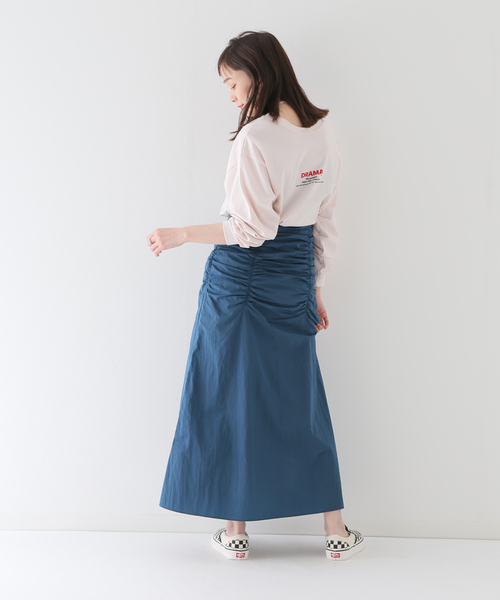 JOINT WORKS(ジョイントワークス)の「J-シャーリングギャザーロングスカート2(スカート・レディース・グレー/ブルー・SMALL/MEDIUM)」の16枚目の写真