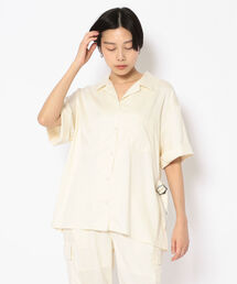 AVIREX | HALF SLEEVE WING-COLLARD TENCEL SHIRT/ ハーフスリーブ ウィングカラーテンセルシャツ(シャツ/ブラウス)