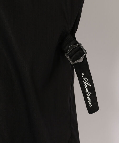 AVIREX(アヴィレックス)の「HALF SLEEVE WING-COLLARD TENCEL SHIRT/ ハーフスリーブ ウィングカラーテンセルシャツ(シャツ/ブラウス・レディース・ブラック/オリーブ/アイボリー・FREE)」の8枚目の写真