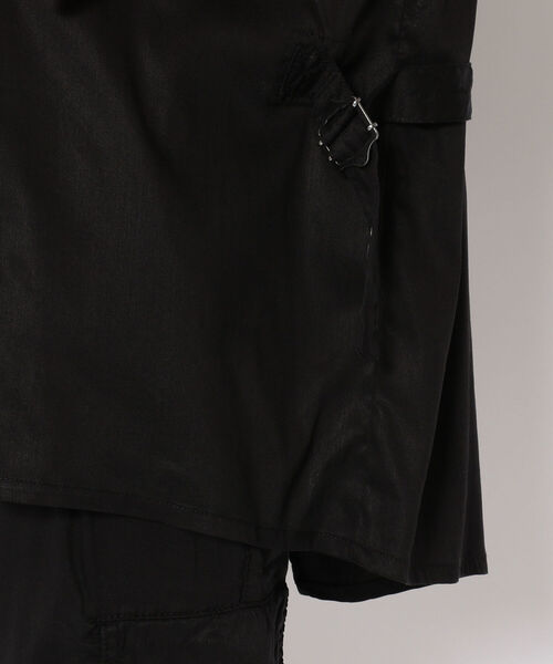 AVIREX(アヴィレックス)の「HALF SLEEVE WING-COLLARD TENCEL SHIRT/ ハーフスリーブ ウィングカラーテンセルシャツ(シャツ/ブラウス・レディース・ブラック/オリーブ/アイボリー・FREE)」の10枚目の写真