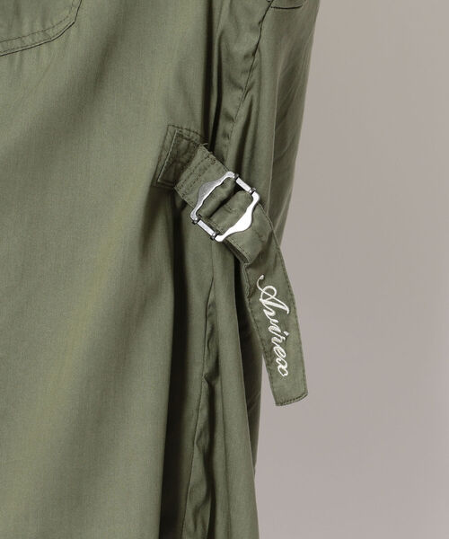 AVIREX(アヴィレックス)の「HALF SLEEVE WING-COLLARD TENCEL SHIRT/ ハーフスリーブ ウィングカラーテンセルシャツ(シャツ/ブラウス・レディース・ブラック/オリーブ/アイボリー・FREE)」の13枚目の写真