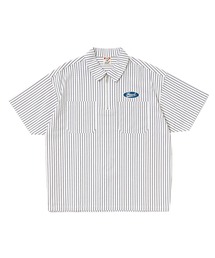 WHO'S WHO gallery | COOPER FACTストライプハーフジップシャツ(シャツ/ブラウス)