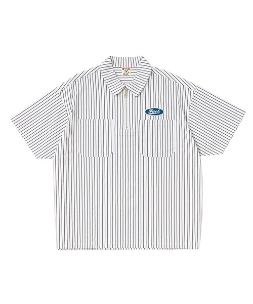 WHO'S WHO gallery（フーズフーギャラリー）の「COOPER FACTストライプハーフジップシャツ（シャツ/ブラウス・メンズ・ブラック/ネイビー/ホワイト・FREE）」の17枚目の写真