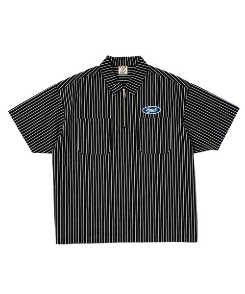 WHO'S WHO gallery（フーズフーギャラリー）の「COOPER FACTストライプハーフジップシャツ（シャツ/ブラウス・メンズ・ブラック/ネイビー/ホワイト・FREE）」の22枚目の写真