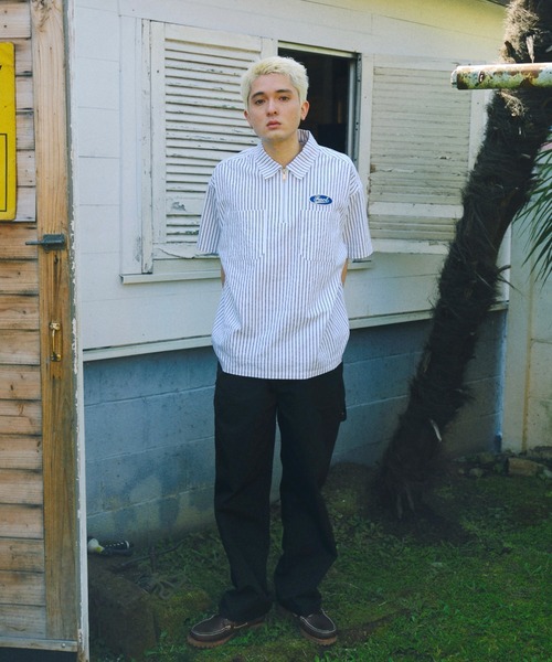 WHO'S WHO gallery（フーズフーギャラリー）の「COOPER FACTストライプハーフジップシャツ（シャツ/ブラウス・メンズ・ブラック/ネイビー/ホワイト・FREE）」の16枚目の写真