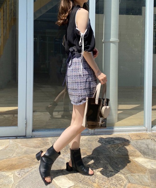 one after another NICE CLAUP(ワンアフターアナザーナイスクラップ)の「ハートポーチ付きPVCバック(ショルダーバッグ・レディース・ピンク/アイボリー/グレイッシュベージュ・FREE)」の13枚目の写真