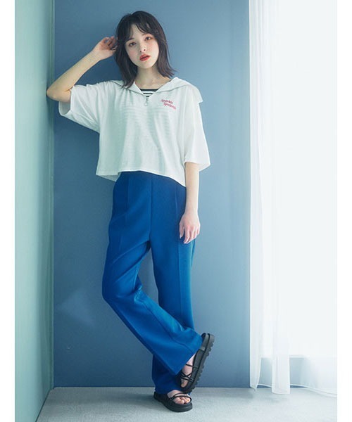 LOVETOXIC（ラブトキシック）の「カラーセミフレアパンツ（その他パンツ・キッズ・ブラック/ピンク/ブルー/グリーン/イエロー・S/M/L）」の4枚目の写真