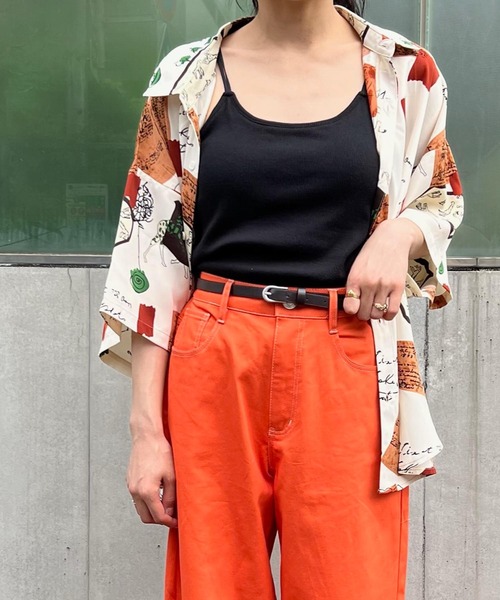 AS KNOW AS plus（アズノゥアズプラス）の「●カップ付きテレコキャミソール（キャミソール・レディース・ブラック/ブルーグレー/モカ/キナリ・FREE）」の20枚目の写真