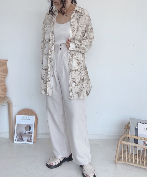 AS KNOW AS plus（アズノゥアズプラス）の「●カップ付きテレコキャミソール（キャミソール・レディース・ブラック/ブルーグレー/モカ/キナリ・FREE）」の18枚目の写真