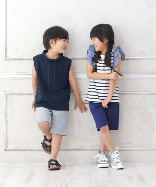 GLAZOS(グラソス)の「無地ハーフパンツ(その他パンツ・キッズ・ネイビー/ブラック/グレー/カーキ・140cm/100cm/110cm/130cm/120cm)」の8枚目の写真