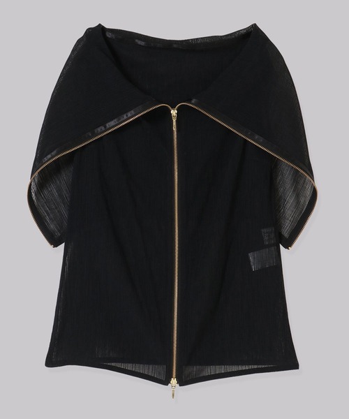 THINGS THAT MATTER(シングス ザット マター)の「THINGS THAT MATTER ZIP UP SLEEVE-LESS YORYU TOPS (ARCHIVE COLLECTION)(ベスト・レディース・ホワイト/ブラック/ベージュ・FREE)」の3枚目の写真