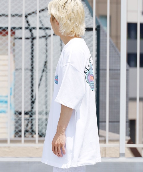 パラグラフ 半袖 復刻 ファイヤー ロゴ Tシャツ ホワイト Paragraph（パラグラフ）の「Paragraph/パラグラフ Fire Logo T