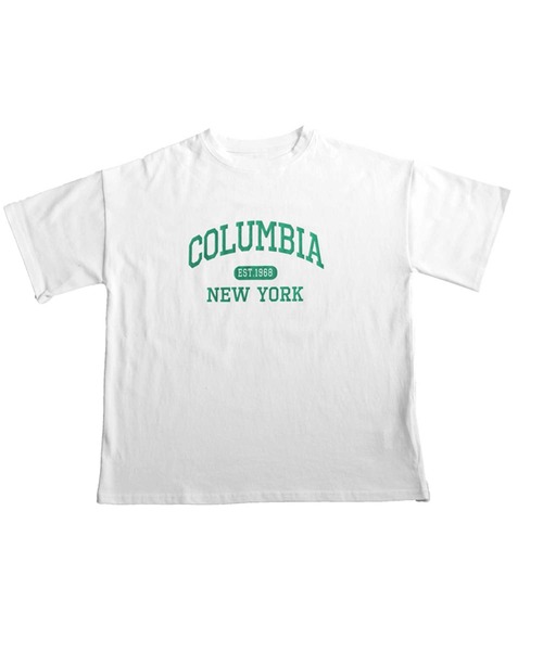 antiqua(アンティカ)の「ゆるっと最旬コーデ。カレッジロゴT(Tシャツ/カットソー・レディース・ホワイト/グレー・FREE)」の5枚目の写真