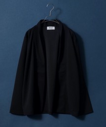 Georgette Oversized Collar Buttonless Cardigan/ジョーゼット オーバーサイズ 襟付き ボタンレス カーディガン