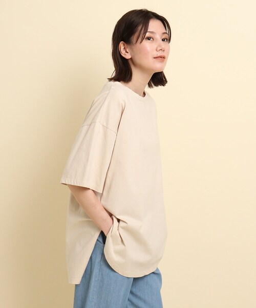 Dessin（デッサン）の「Z of zampa Organic　サスティナコットンTシャツ（Tシャツ/カットソー・レディース・ネイビー/オリーブ/ライトベージュ/レモンイエロー・02）」の2枚目の写真