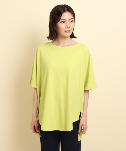 Dessin（デッサン）の「Z of zampa Organic　サスティナコットンTシャツ（Tシャツ/カットソー・レディース・ネイビー/オリーブ/ライトベージュ/レモンイエロー・02）」の5枚目の写真
