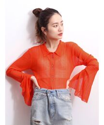 Ungrid | フレアスリーブシアーニットカーディガン(カーディガン/ボレロ)