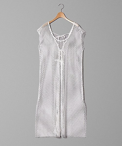 AS KNOW AS PINKY(アズノゥアズピンキー)の「メッシュが決め手ロングジレー(ベスト・レディース・ブラック/ベージュ/オフホワイト/オレンジ・FREE)」の13枚目の写真