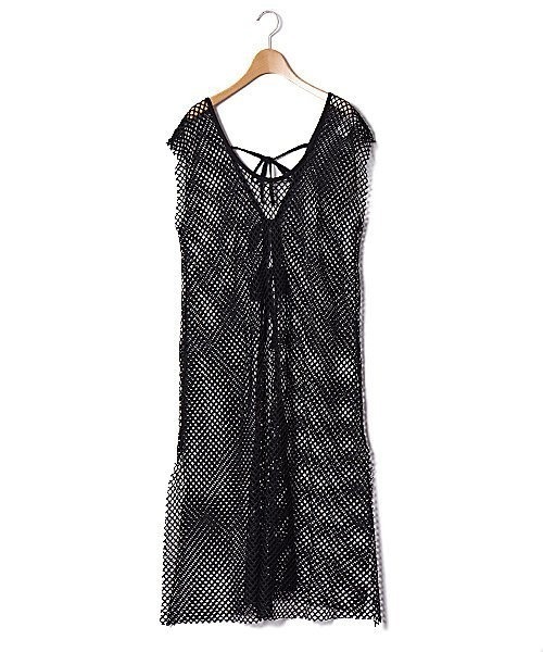 AS KNOW AS PINKY(アズノゥアズピンキー)の「メッシュが決め手ロングジレー(ベスト・レディース・ブラック/ベージュ/オフホワイト/オレンジ・FREE)」の15枚目の写真