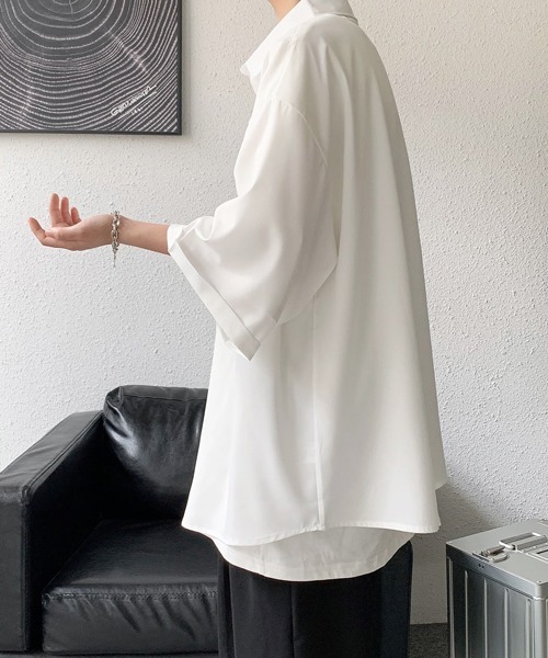 FVLMEN(フルメン)の「【FVLMEN】plane tie halfsleeve shirt/プレーン タイ ハーフスリーブ シャツ(シャツ/ブラウス・メンズ・ホワイト/ブラック・MEDIUM/LARGE/X-LARGE)」の8枚目の写真