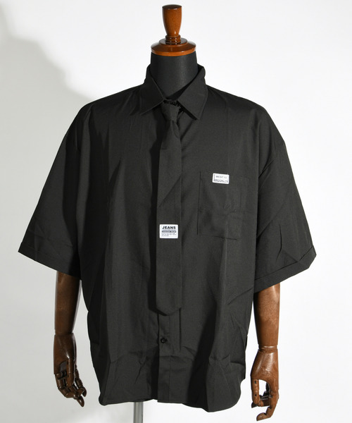 FVLMEN(フルメン)の「【FVLMEN】plane tie halfsleeve shirt/プレーン タイ ハーフスリーブ シャツ(シャツ/ブラウス・メンズ・ホワイト/ブラック・MEDIUM/LARGE/X-LARGE)」の20枚目の写真