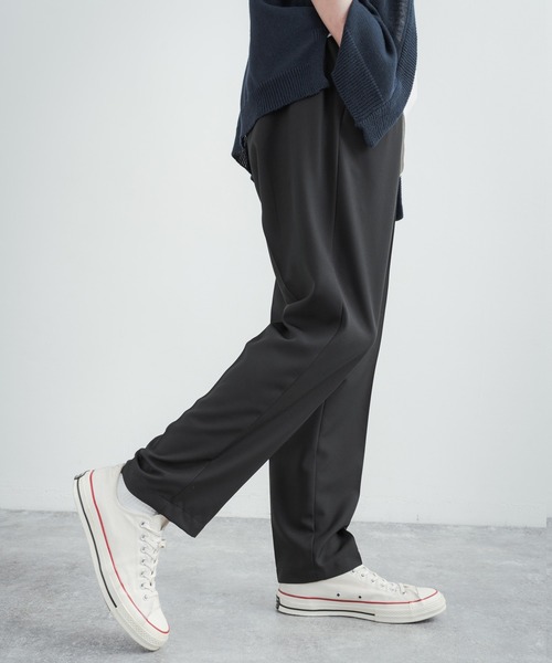 Audience（オーディエンス）の「日本製 リネンライク 接触冷感 2タックテーパードイージースラックスパンツ AUD3532（スラックス・メンズ・ブラック/チャコール/グレイッシュベージュ・L/XL/M）」の5枚目の写真