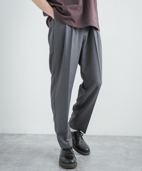 Audience（オーディエンス）の「日本製 リネンライク 接触冷感 2タックテーパードイージースラックスパンツ AUD3532（スラックス・メンズ・ブラック/チャコール/グレイッシュベージュ・L/XL/M）」の8枚目の写真