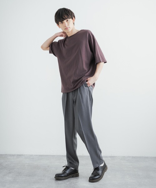 Audience（オーディエンス）の「日本製 リネンライク 接触冷感 2タックテーパードイージースラックスパンツ AUD3532（スラックス・メンズ・ブラック/チャコール/グレイッシュベージュ・L/XL/M）」の10枚目の写真