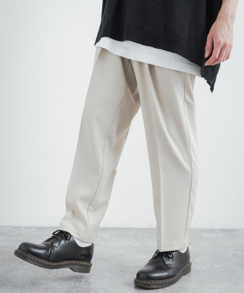 Audience（オーディエンス）の「日本製 リネンライク 接触冷感 2タックテーパードイージースラックスパンツ AUD3532（スラックス・メンズ・ブラック/チャコール/グレイッシュベージュ・L/XL/M）」の13枚目の写真