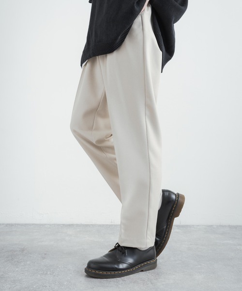 Audience（オーディエンス）の「日本製 リネンライク 接触冷感 2タックテーパードイージースラックスパンツ AUD3532（スラックス・メンズ・ブラック/チャコール/グレイッシュベージュ・L/XL/M）」の14枚目の写真