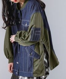 osharewalker（オシャレウォーカー）の「『ナイロンドッキングデニムブルゾン』（ブルゾン）」