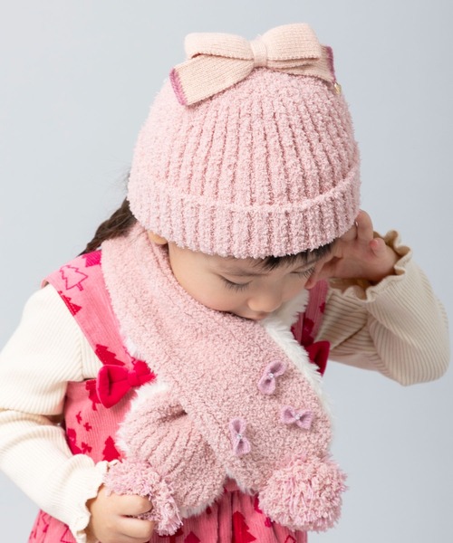 KP DECO（ケーピーデコ）の「リボントップのマシュマロ糸風ニット帽(S