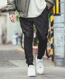 NULL（ヌル）の「【NULL】ナチュラルストレッチ サルエル カーゴ ジョガーパンツ（カーゴパンツ）」