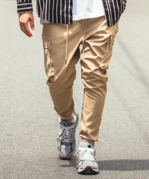 NULL（ヌル）の「【NULL】ナチュラルストレッチ サルエル カーゴ ジョガーパンツ（カーゴパンツ）」