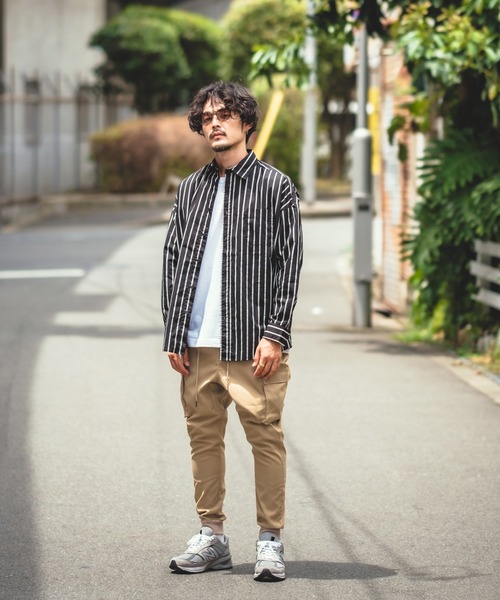 NULL(ヌル)の「【NULL】ナチュラルストレッチ サルエル カーゴ ジョガーパンツ(カーゴパンツ・メンズ・ベージュ/オリーブ/スミクロ/ライトグレー/ブラック・MEDIUM/LARGE/X-LARGE)」の19枚目の写真