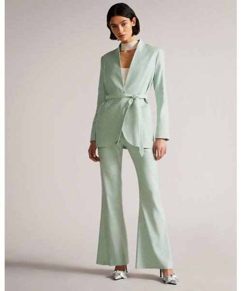 Ted Baker（テッドベーカー）の「CATERIN リボンベルト フェミニン ジャケット（ノーカラージャケット・レディース・ライトブルー・1/0）」の7枚目の写真