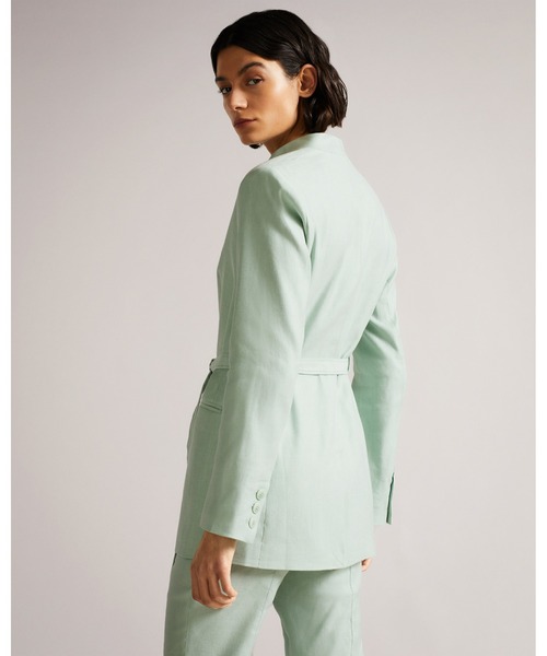 Ted Baker（テッドベーカー）の「CATERIN リボンベルト フェミニン ジャケット（ノーカラージャケット・レディース・ライトブルー・1/0）」の8枚目の写真