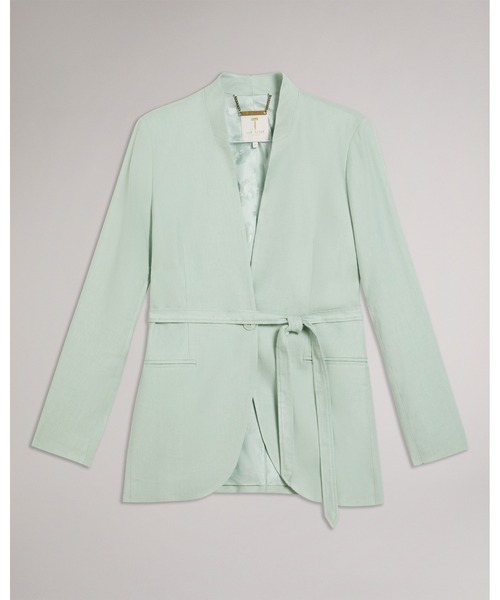 Ted Baker（テッドベーカー）の「CATERIN リボンベルト フェミニン ジャケット（ノーカラージャケット・レディース・ライトブルー・1/0）」の9枚目の写真
