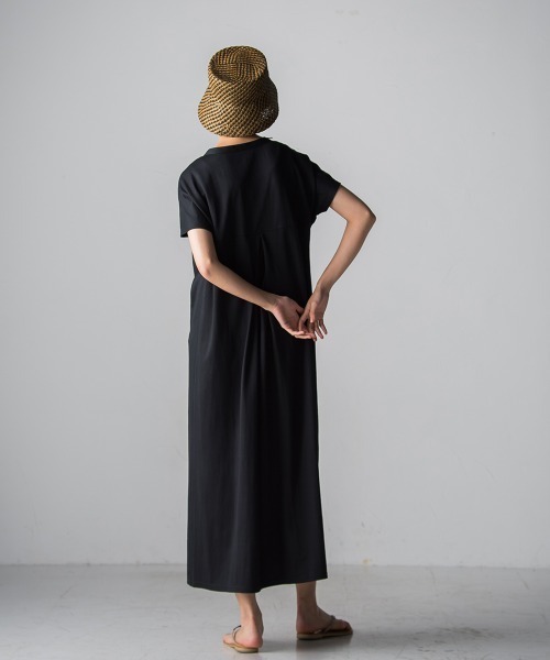 socolla(ソコラ)の「【socolla】フレンチスリーブカフタンワンピース(ワンピース・レディース・レッド/ブラウン/ブラック/グリーン・M)」の10枚目の写真