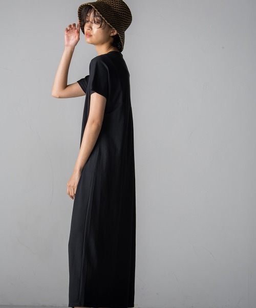 socolla(ソコラ)の「【socolla】フレンチスリーブカフタンワンピース(ワンピース・レディース・レッド/ブラウン/ブラック/グリーン・M)」の12枚目の写真