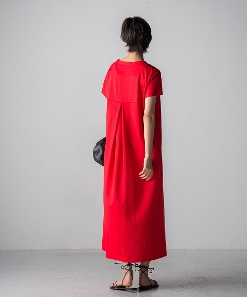 socolla(ソコラ)の「【socolla】フレンチスリーブカフタンワンピース(ワンピース・レディース・レッド/ブラウン/ブラック/グリーン・M)」の14枚目の写真