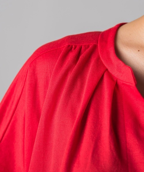 socolla(ソコラ)の「【socolla】フレンチスリーブカフタンワンピース(ワンピース・レディース・レッド/ブラウン/ブラック/グリーン・M)」の18枚目の写真