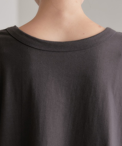 COLLAGE GALLARDAGALANTE（コラージュガリャルダガランテ）の「大人ロゴ/プリントTシャツ/手洗い可（Tシャツ/カットソー・レディース・チャコールグレー/アイボリー・FREE）」の20枚目の写真