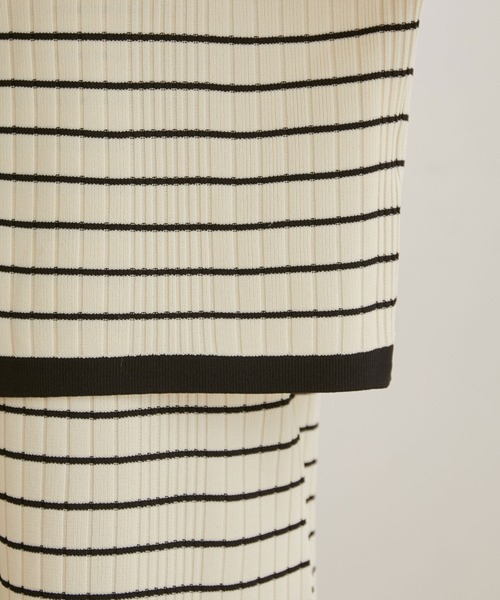 VIS（ビス）の「ボーダー＆無地カーディガンセットニットワンピース（ワンピース・レディース・ブラック/ブラック系その他/ピンク系その他2・FREE/FS）」の22枚目の写真