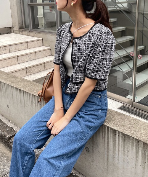 one after another NICE CLAUP(ワンアフターアナザーナイスクラップ)の「折り返しストレートデニムパンツ(デニムパンツ・レディース・ブラック/ブルー/ネイビー・SMALL/MEDIUM)」の18枚目の写真