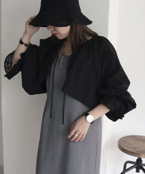 fredy emue（フレディエミュ）の「ボレロレースブラウス（シャツ/ブラウス・レディース・ブラック/オフホワイト・38）」の14枚目の写真