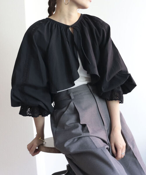 fredy emue（フレディエミュ）の「ボレロレースブラウス（シャツ/ブラウス・レディース・ブラック/オフホワイト・38）」の20枚目の写真